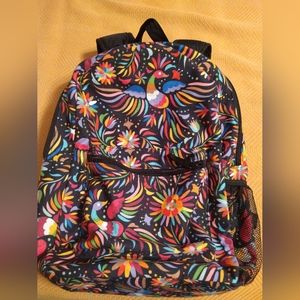 Otomi Print Backpack Bookbag